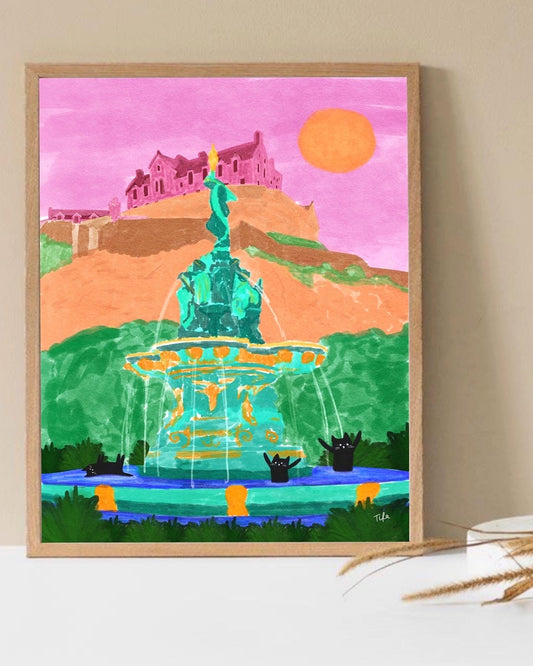 Edinburgh Ross Fountain print