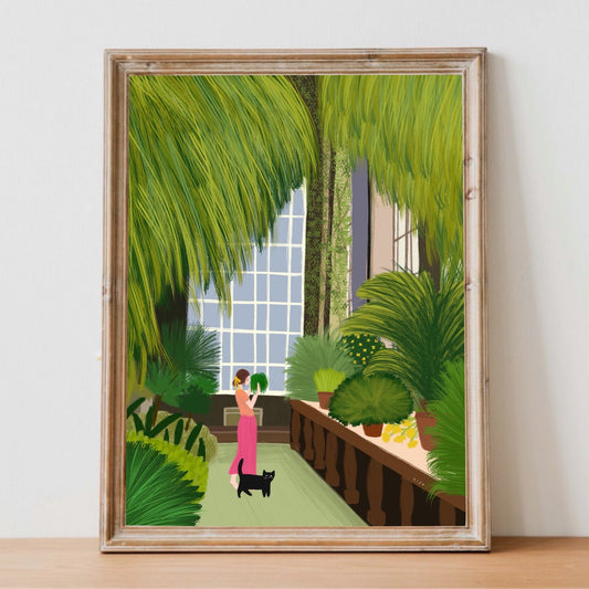 Cat At The Botanics print