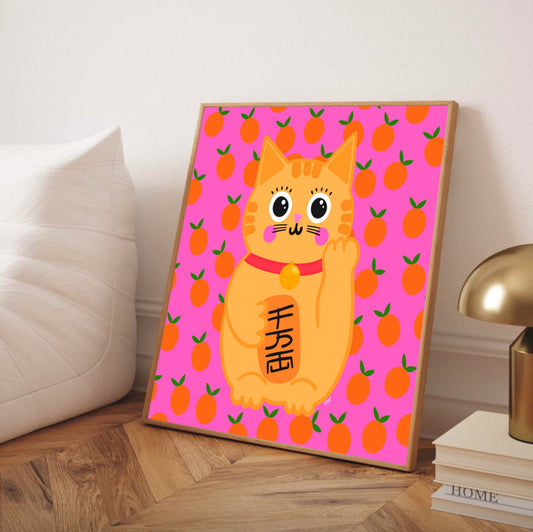 Lucky Cat Print