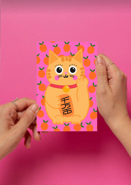 Lucky Cat postcard