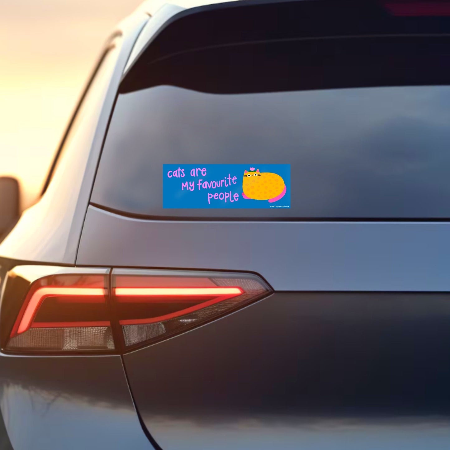Cats Are My Favourite People car bumper sticker