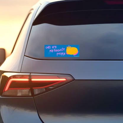 Cats Are My Favourite People car bumper sticker