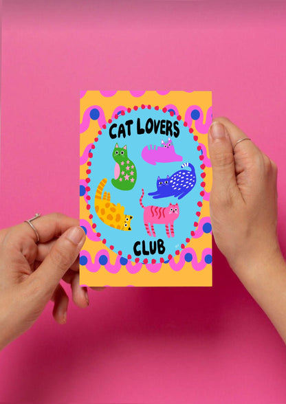 Cat Lovers Club postcard
