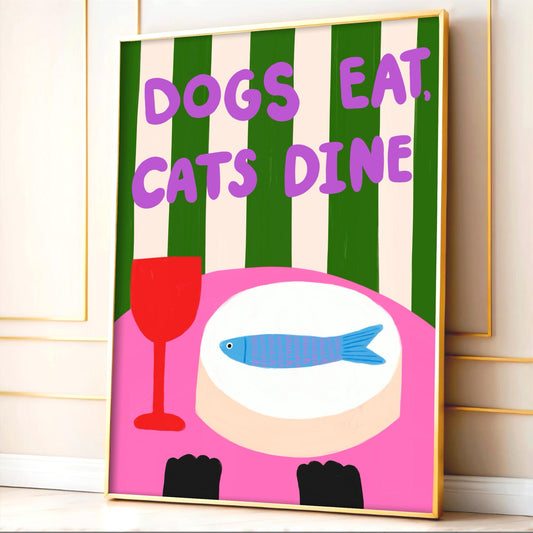 Cats Dine print