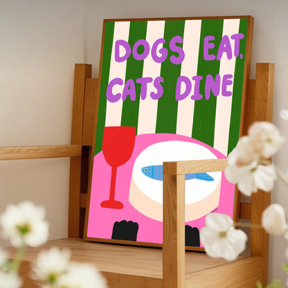 Cats Dine print