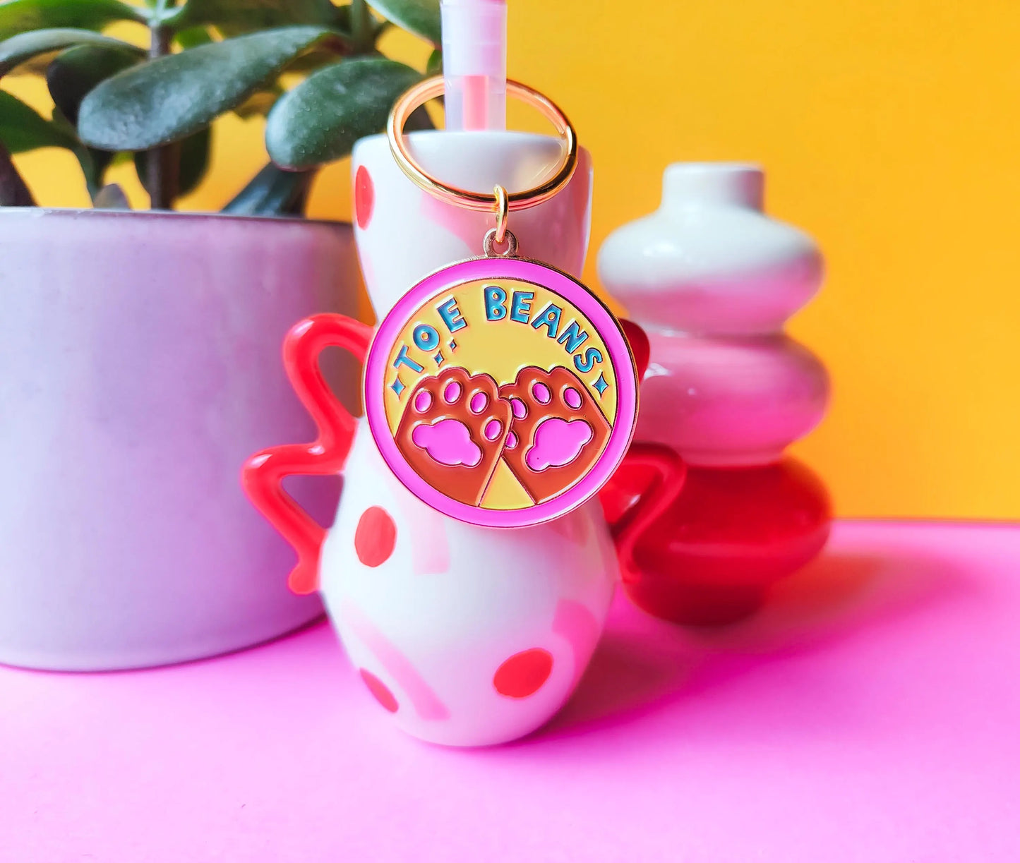 Toe Beans Enamel Keyring