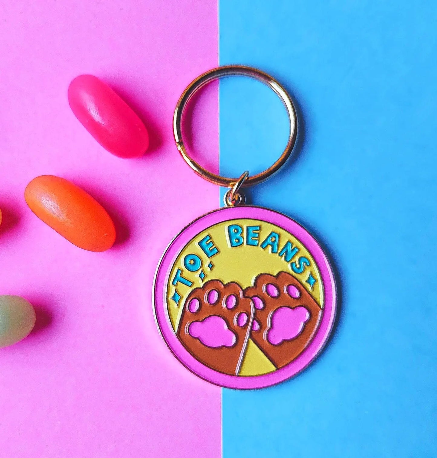 Toe Beans Enamel Keyring