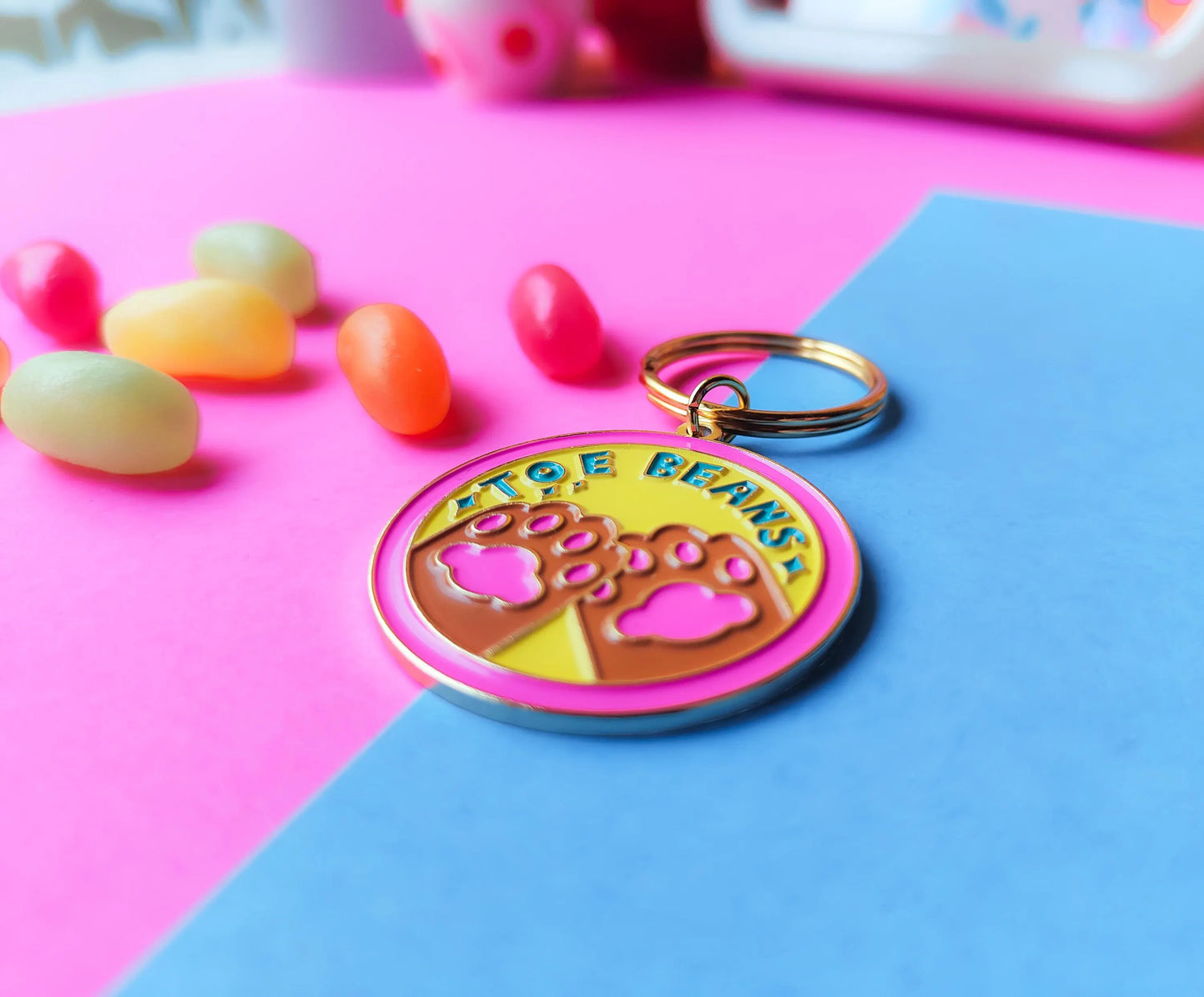 Toe Beans Enamel Keyring