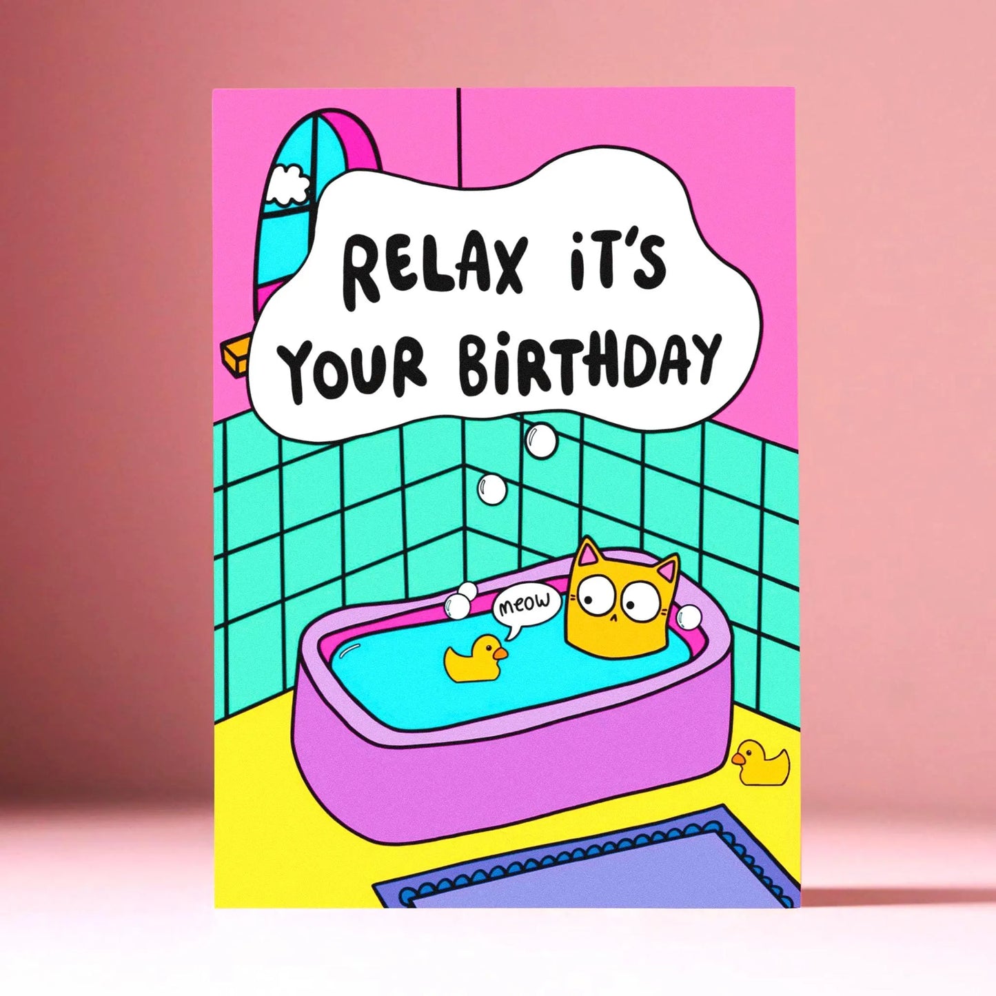 Relaxing Cat Greetings Card