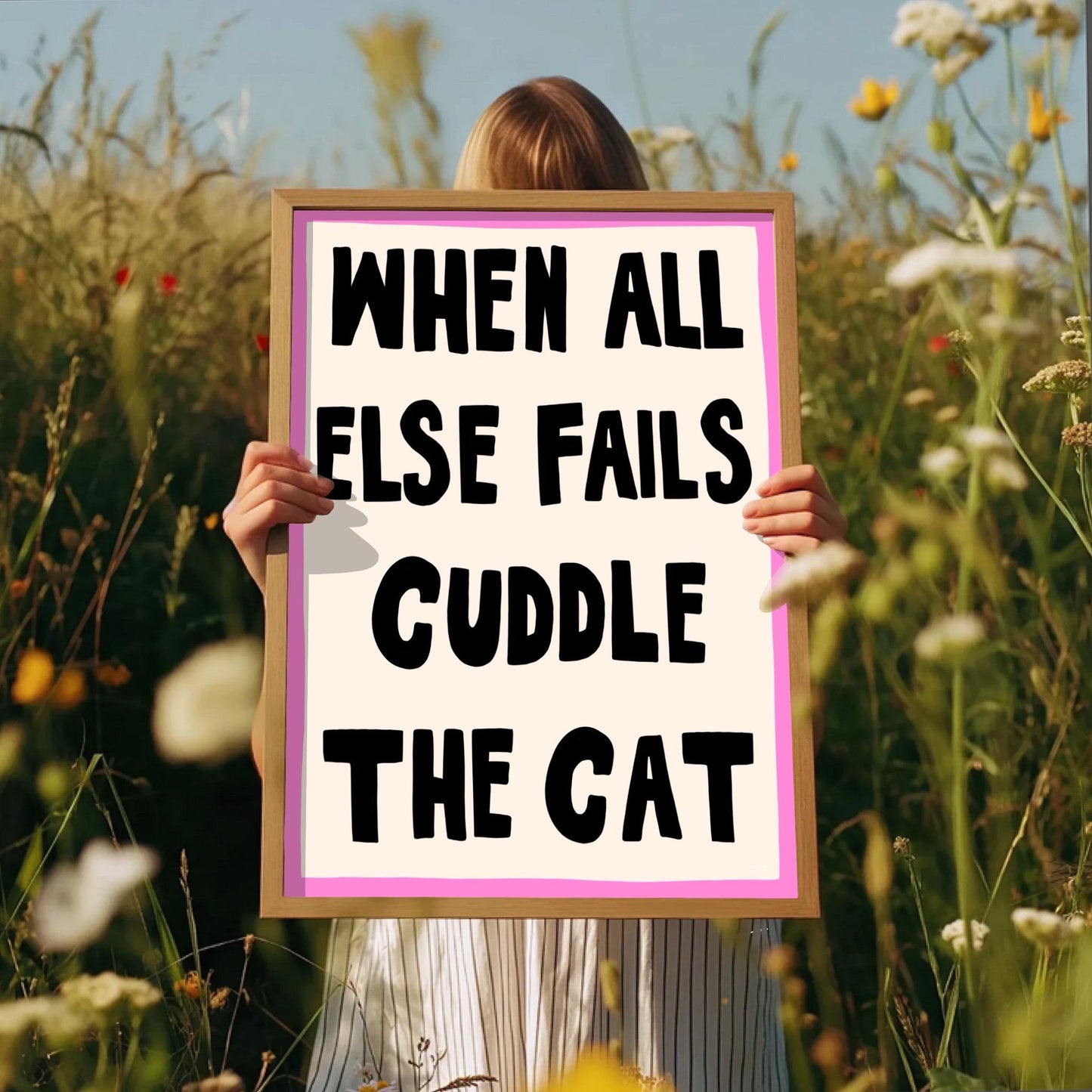 Cuddly Cat print