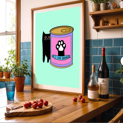 I Love Beans print