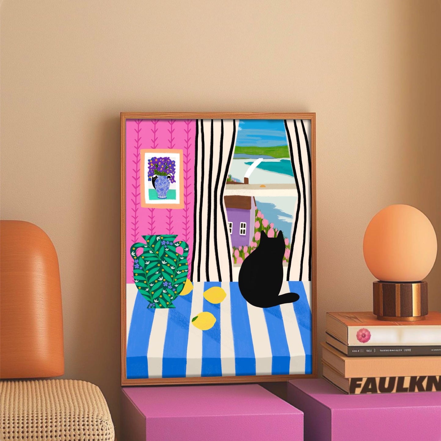 Cat At The Window print