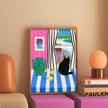 Cat At The Window print