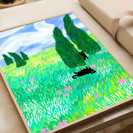 Field Cats print