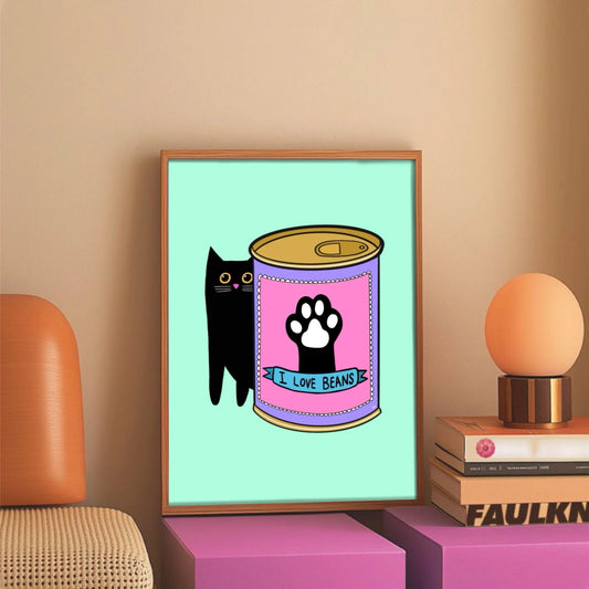 I Love Beans print