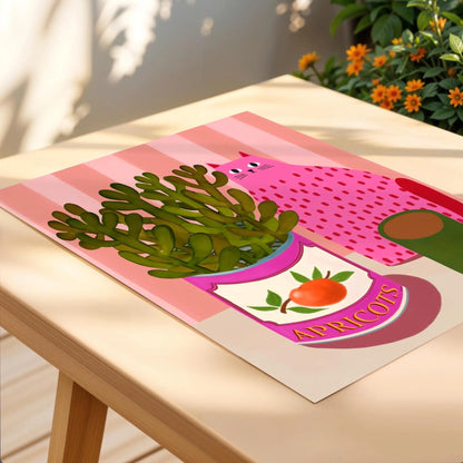 Pink Cat print
