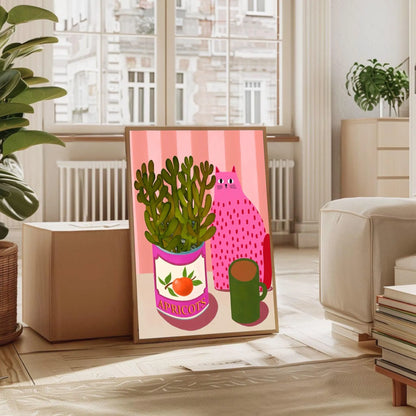 Pink Cat print