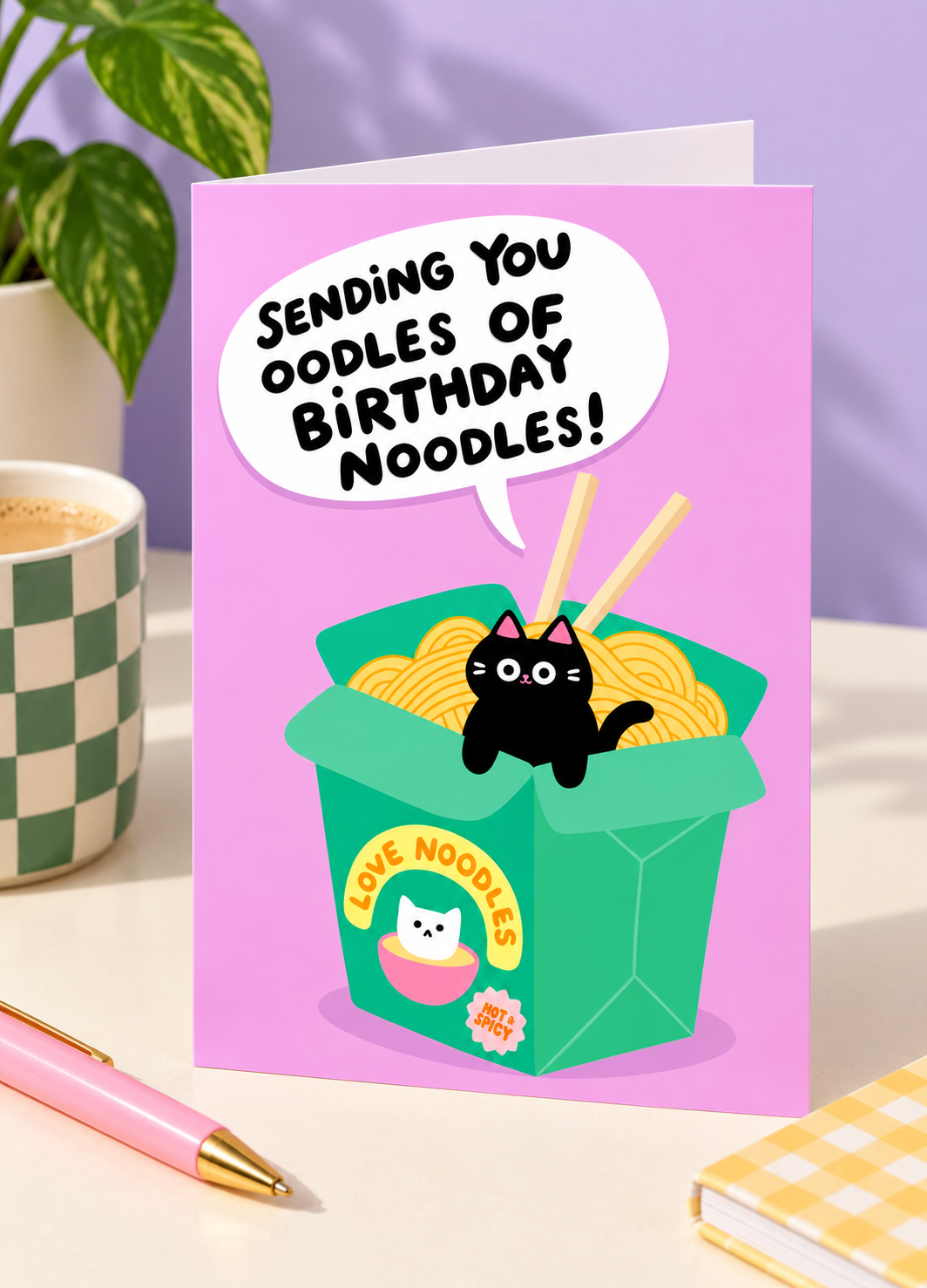Noodles - Birthday Card