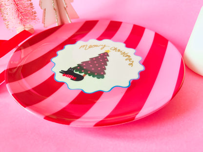 Meowy Christmas - Cat Ceramic Plate