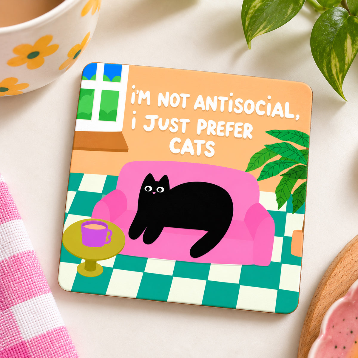 Prefer Cats Coaster