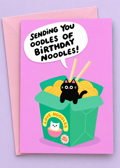 Noodles - Birthday Card