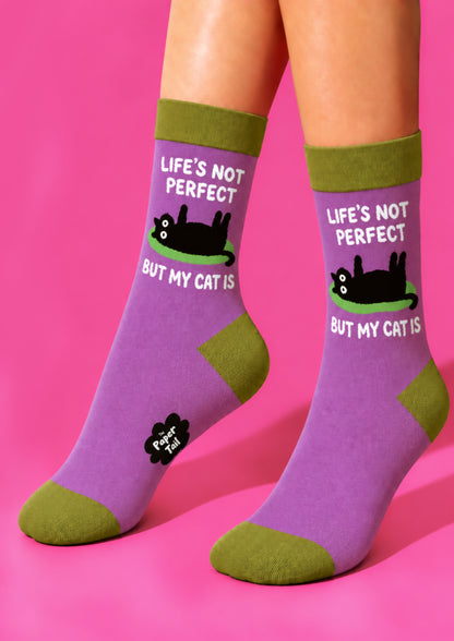 My Perfect Cat - Funny Quote Socks
