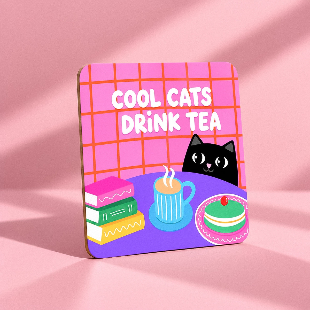 Cool Cats Drink Tea Coaster