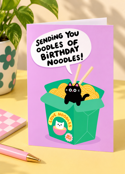 Noodles - Birthday Card