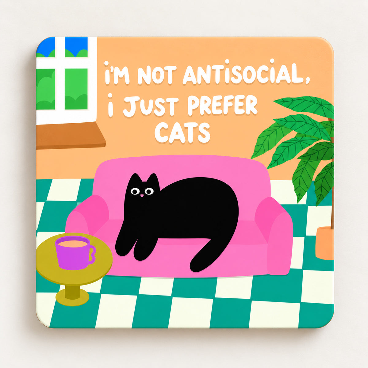 Prefer Cats Coaster