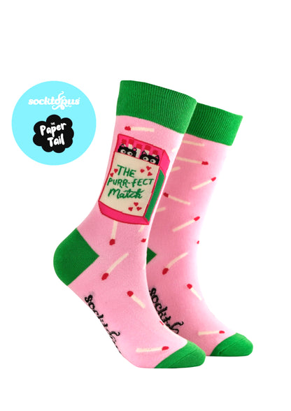 The Perfect Match - Funny Cat Socks