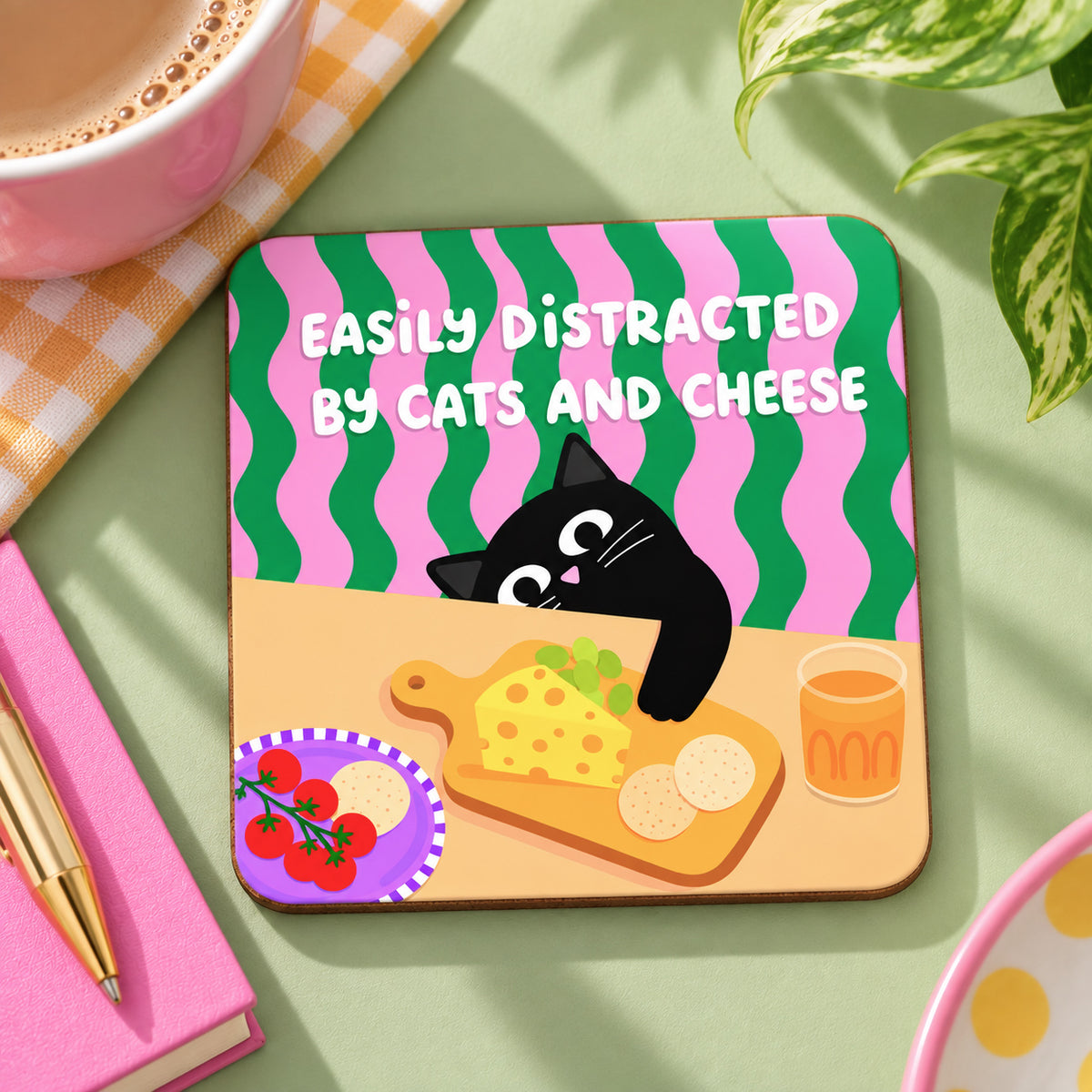 Cats And Cheese Coaster