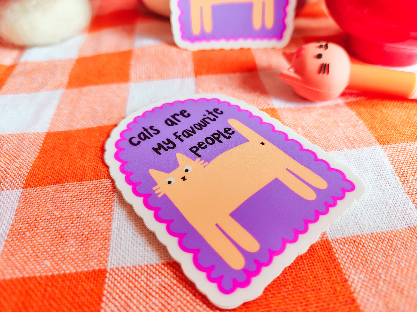 Cats Are My Favourite People Vinyl Sticker